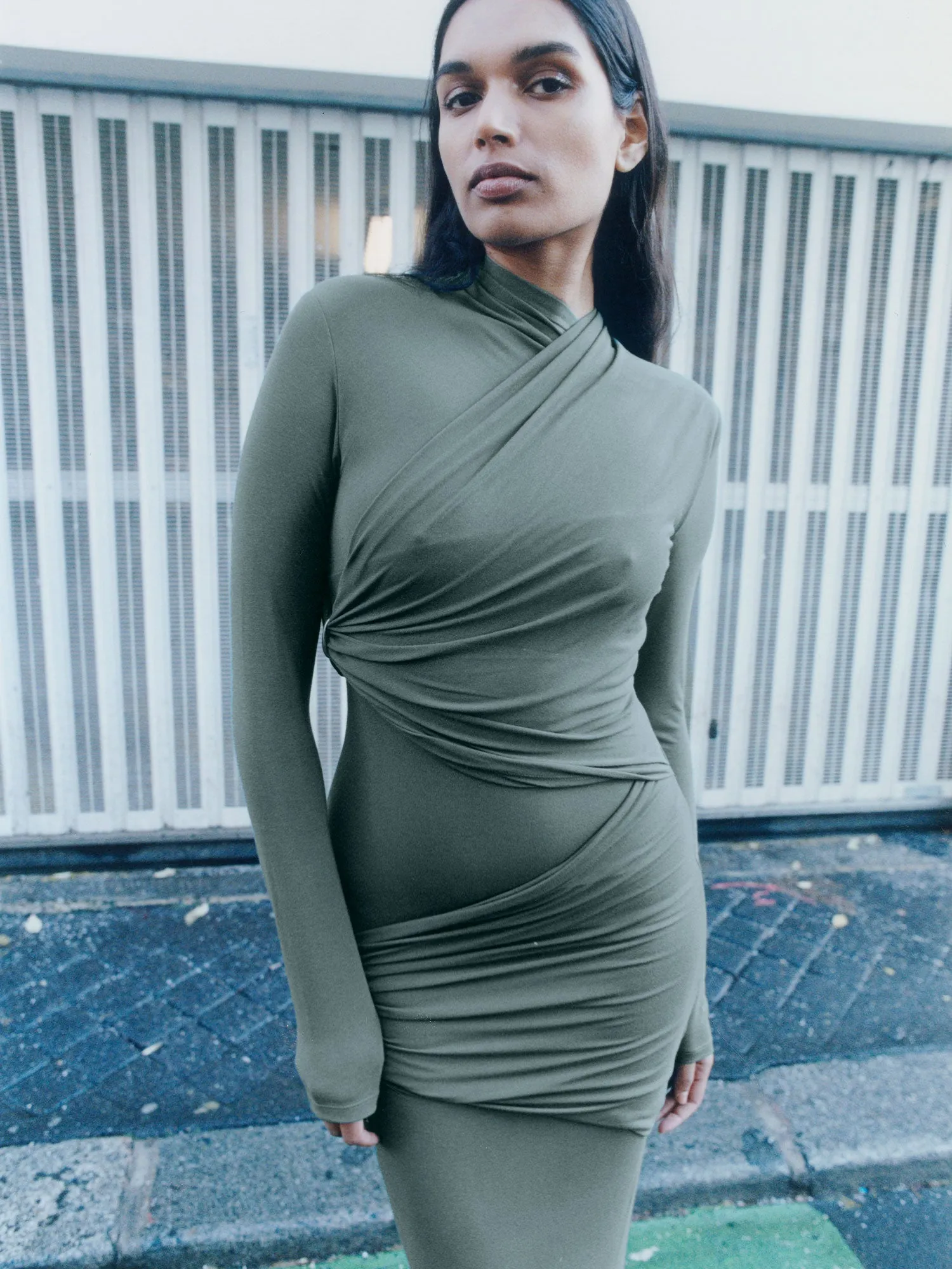 08 Aria Dress | Sicilian Olive