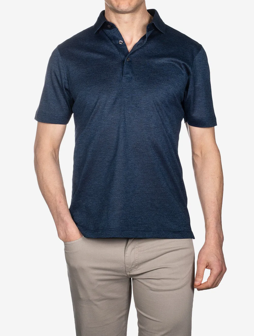 3 button Polo Shirt Dark Blue