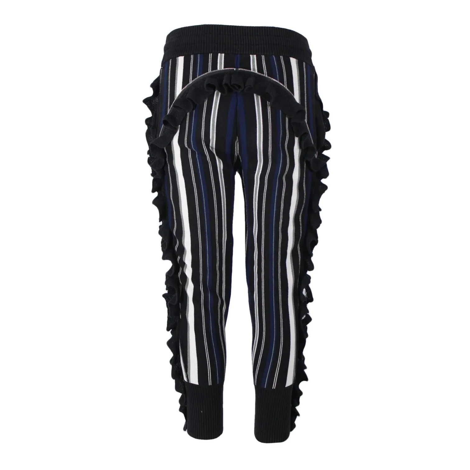 3.1 PHILLIP LIM Black, Blue, & White Striped Knit Joggers |  XS