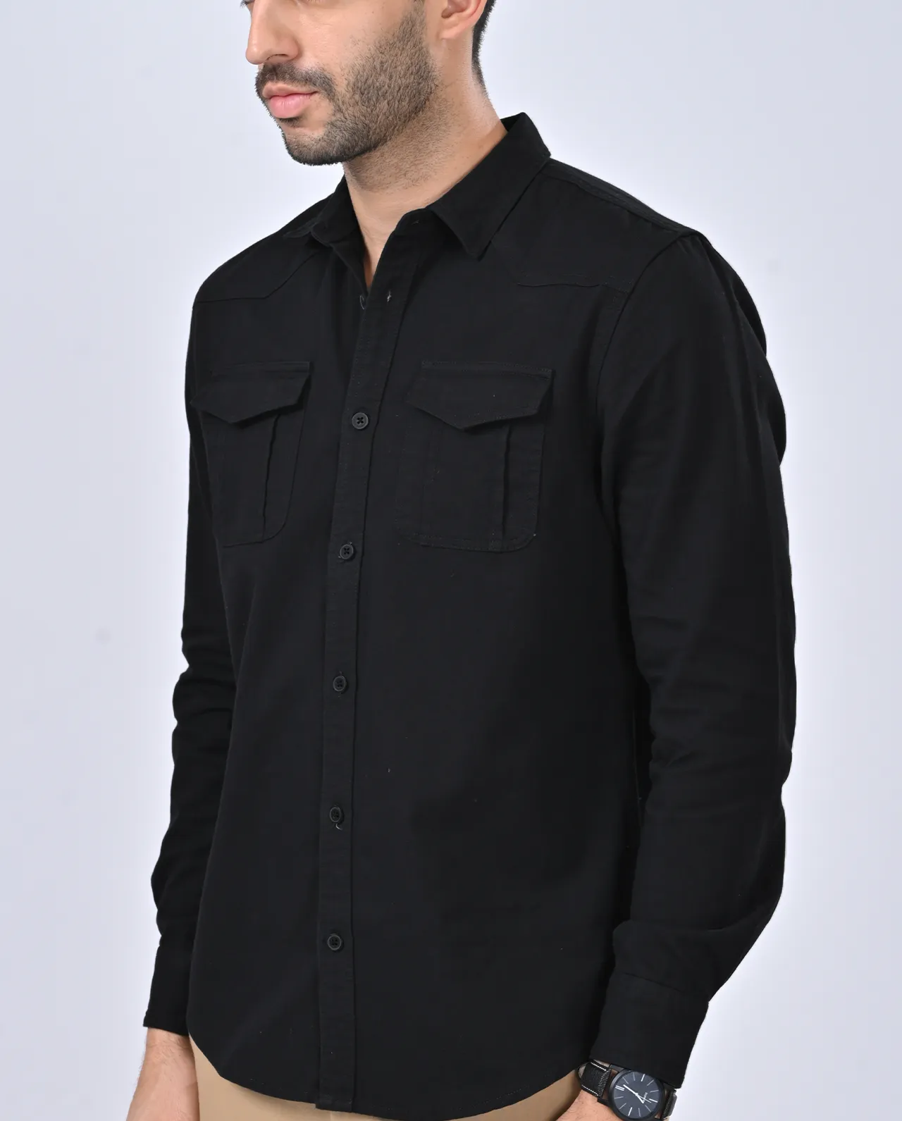 Aero Black Cargo Shirt