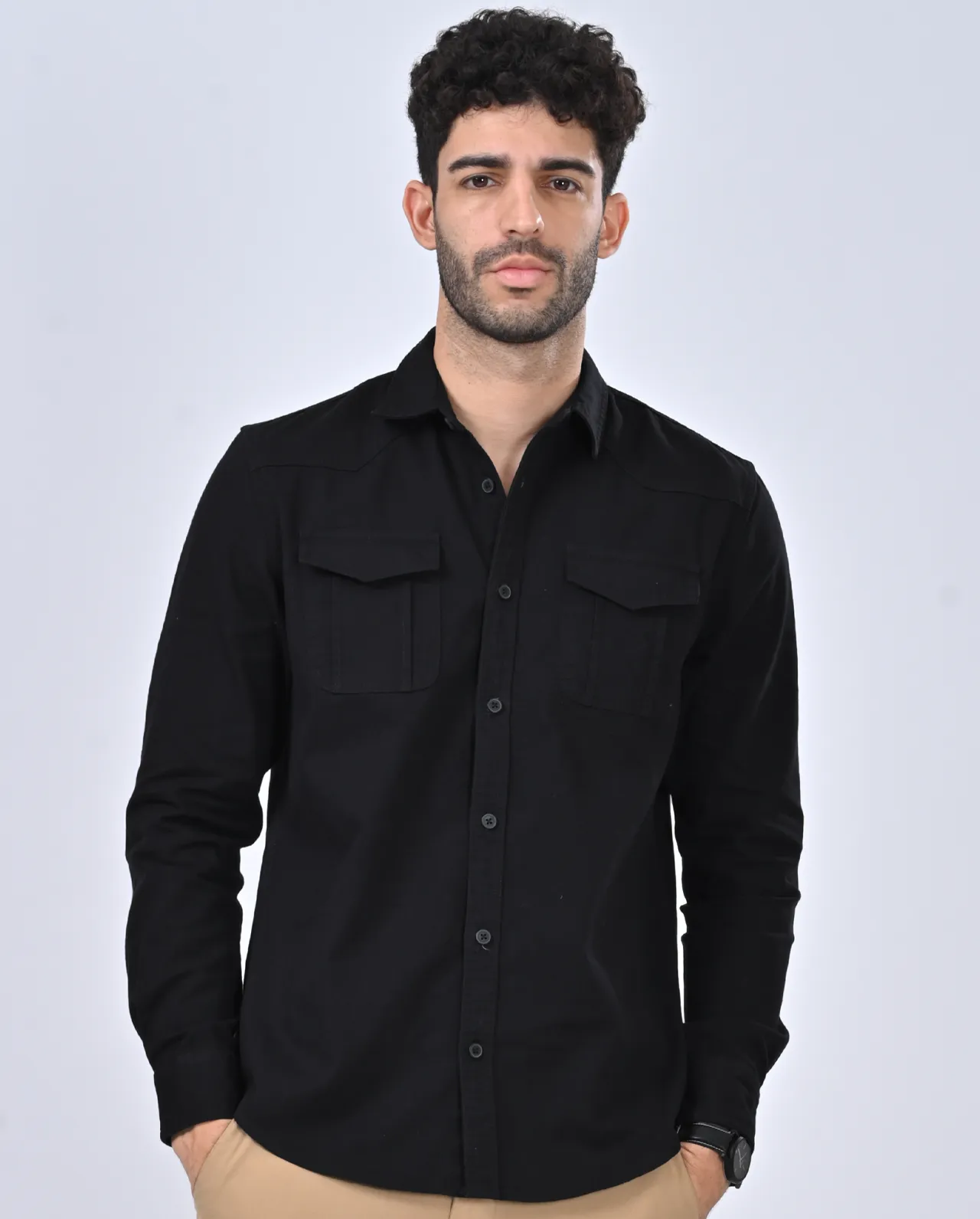 Aero Black Cargo Shirt