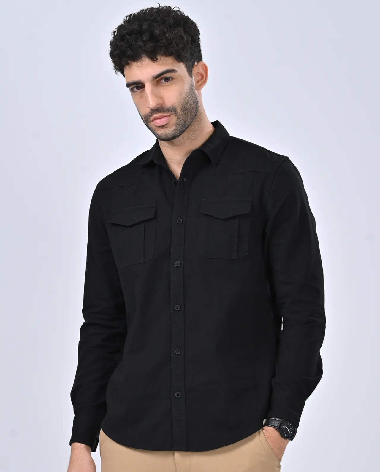 Aero Black Cargo Shirt