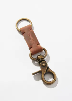 Afends Unisex Scene - Leather Keyring - Coffee