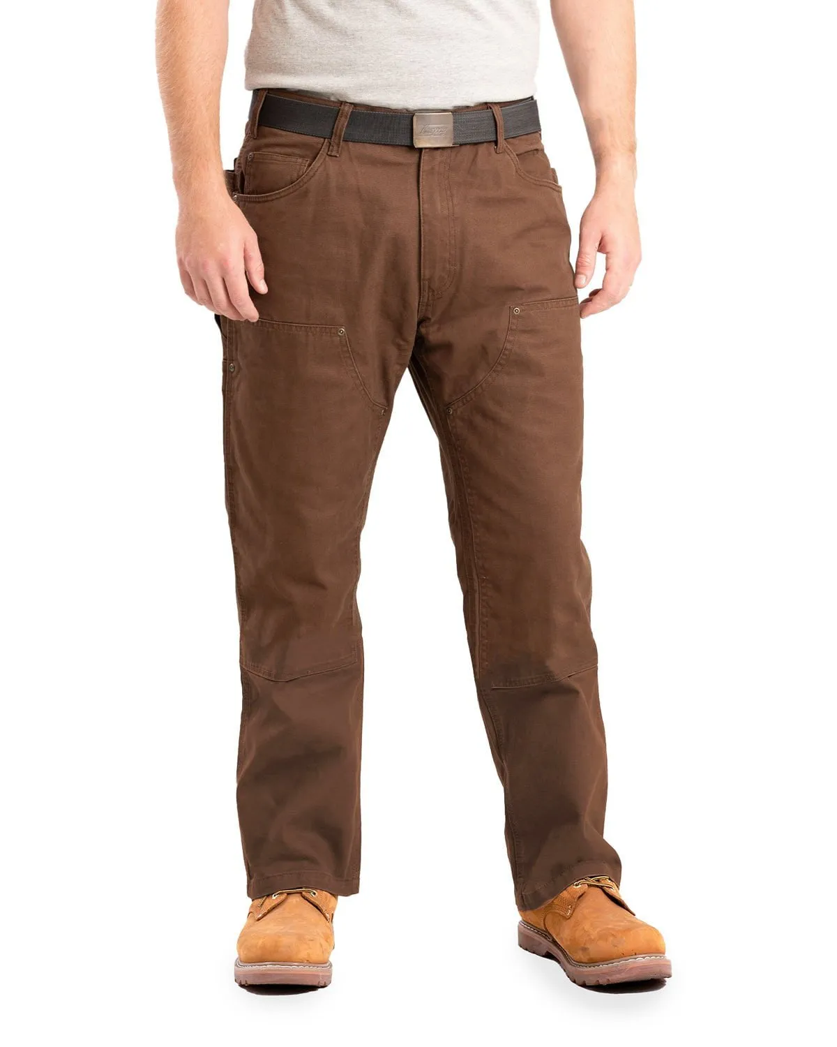 Berne Mens Highland Double-Front Duck Bark 100% Cotton Pants