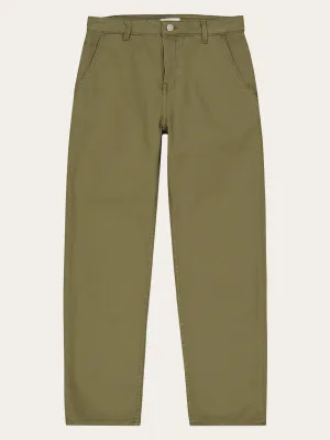 CALLA tapered canvas pant - Burned Olive