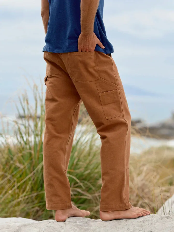 Canvas Work Pants in Almond