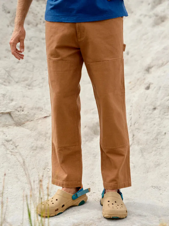 Canvas Work Pants in Almond