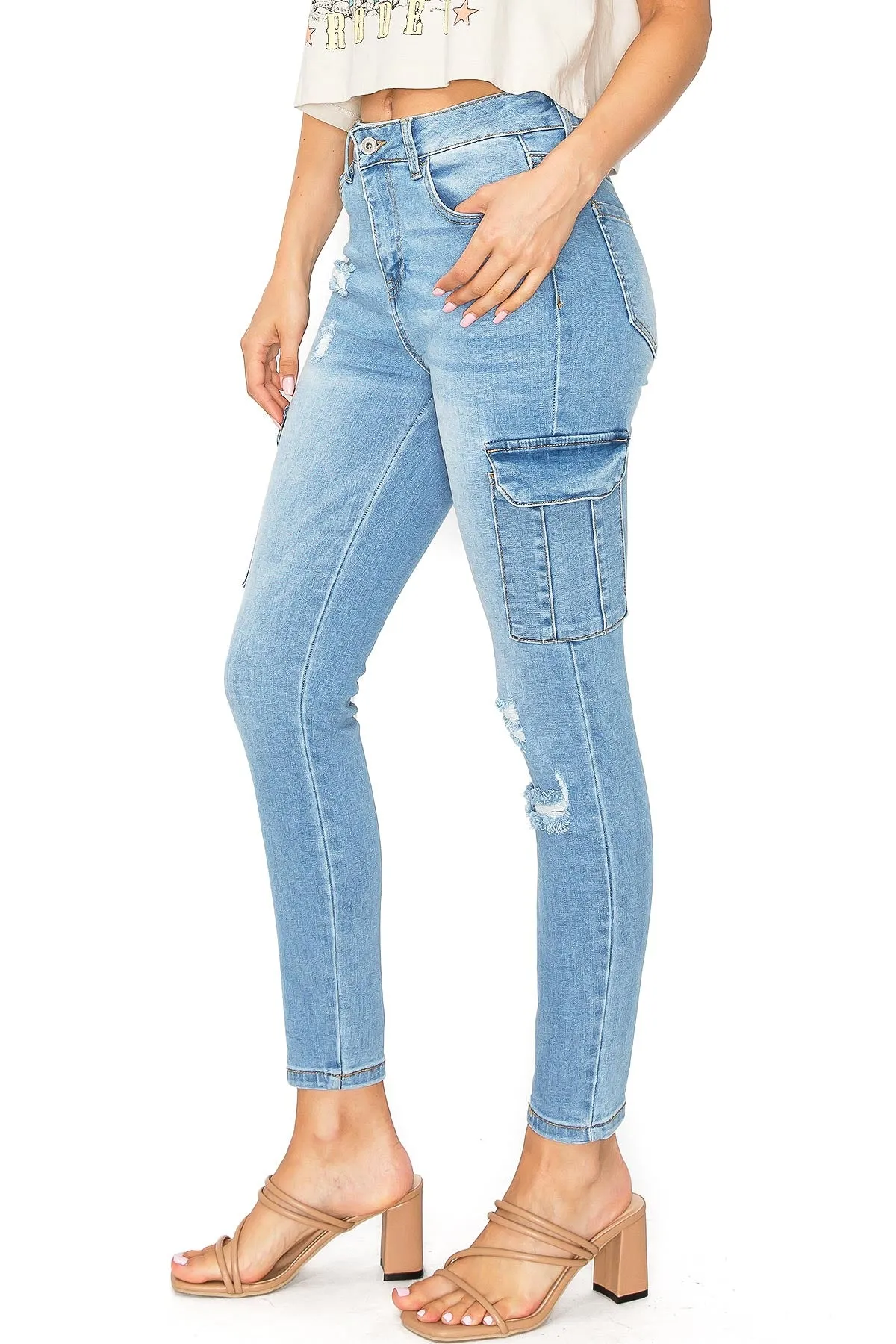 Cargo Fiber Skinny Jeans