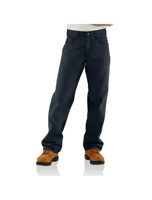 Carhartt, Flame-Resistant Midweight Canvas Pant-Loose Fit, FRB159, Dark Navy