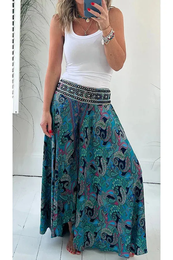 Carlota - Paisley print lightweight pants