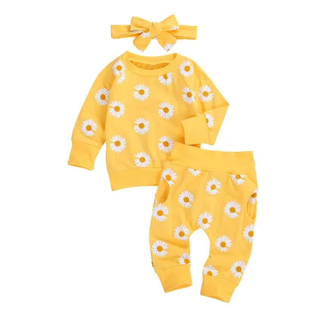 Daisy Tracksuit Set 3Pcs Set - Toddler Outfits