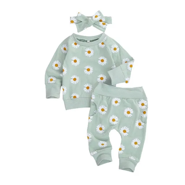 Daisy Tracksuit Set 3Pcs Set - Toddler Outfits