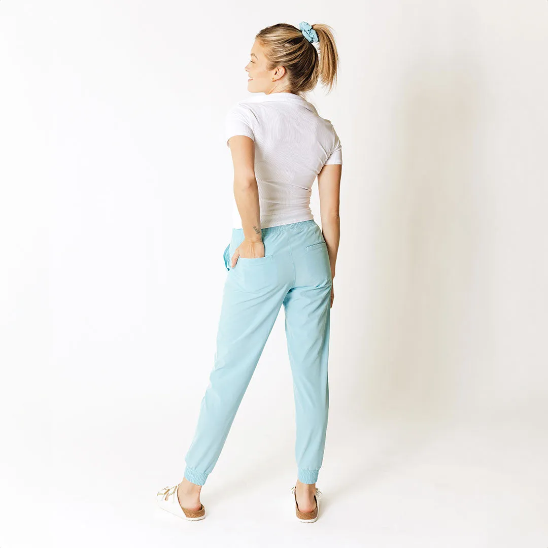 Destination Joggers, Aqua Blue