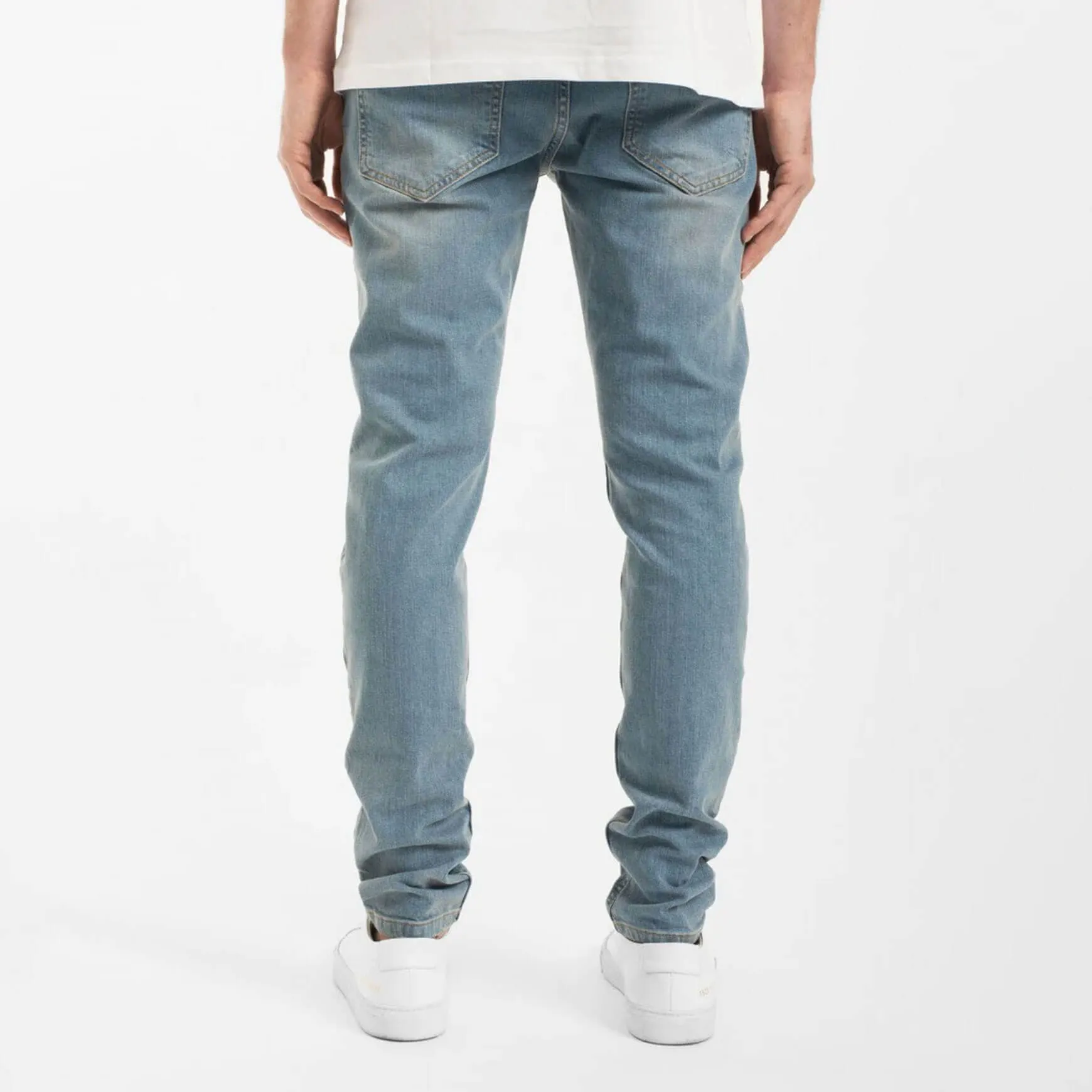 Destroyed Tapered Denim Tint Wash