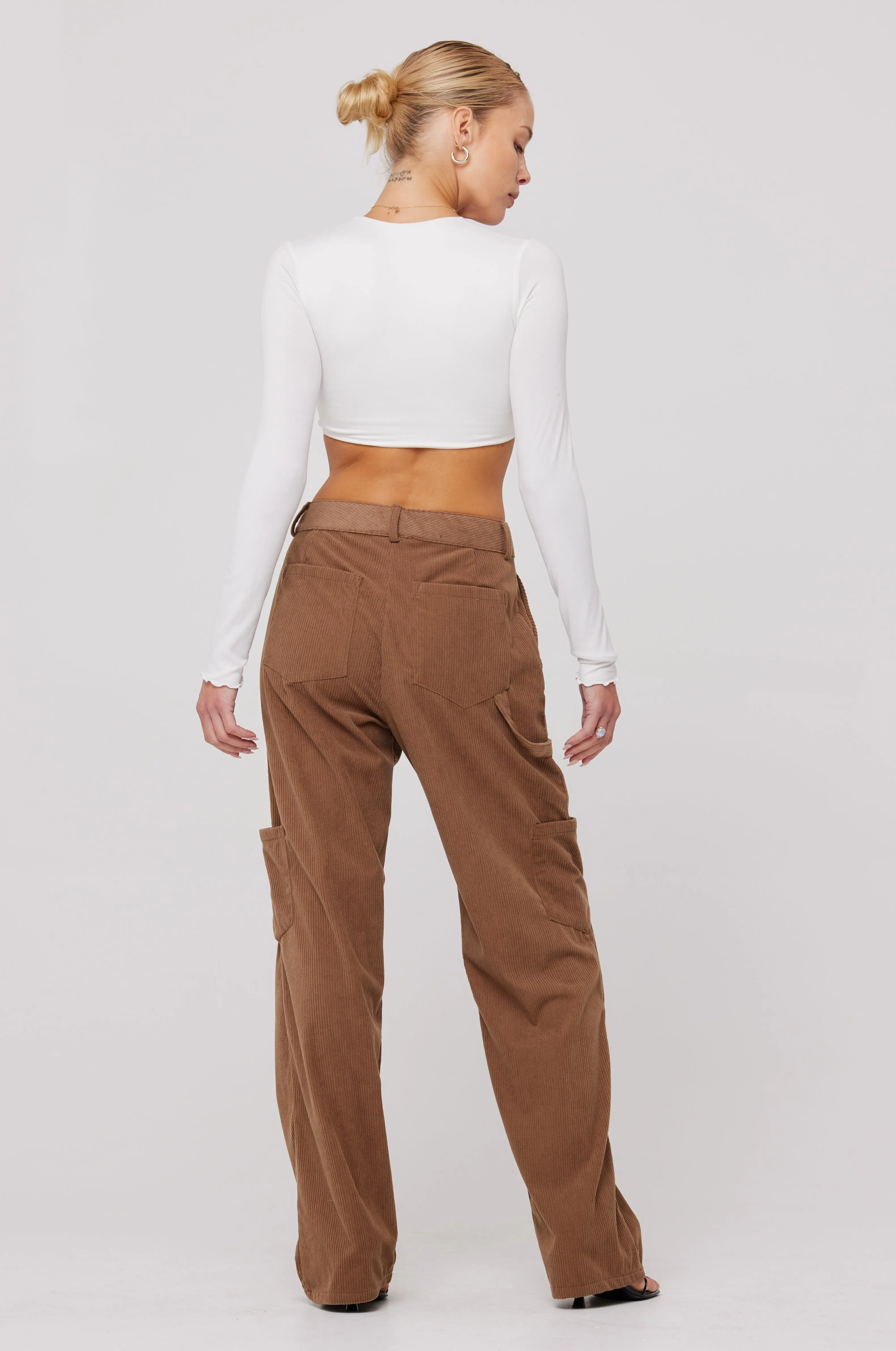 Elsa Cargo Pant in Espresso