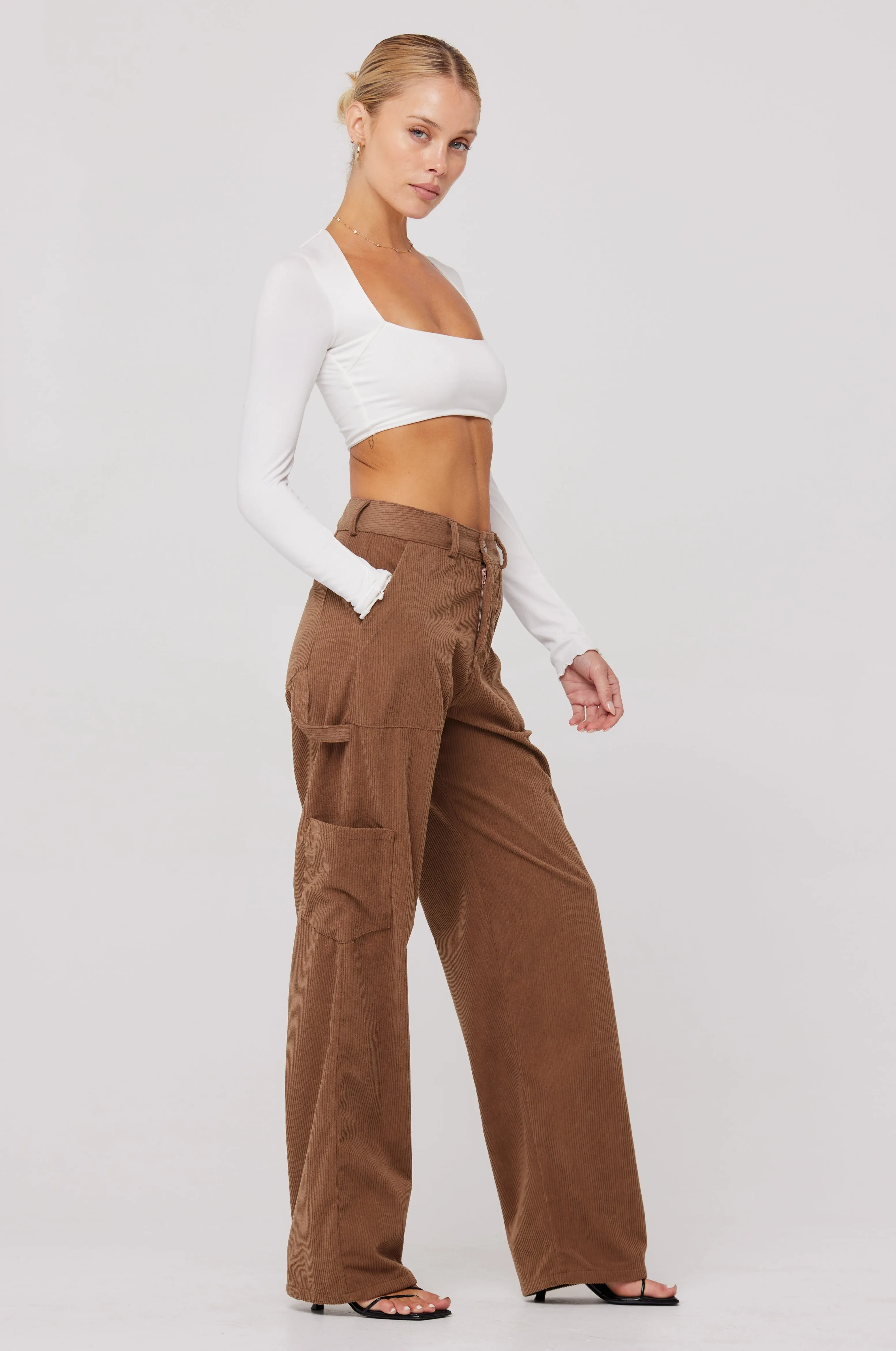 Elsa Cargo Pant in Espresso