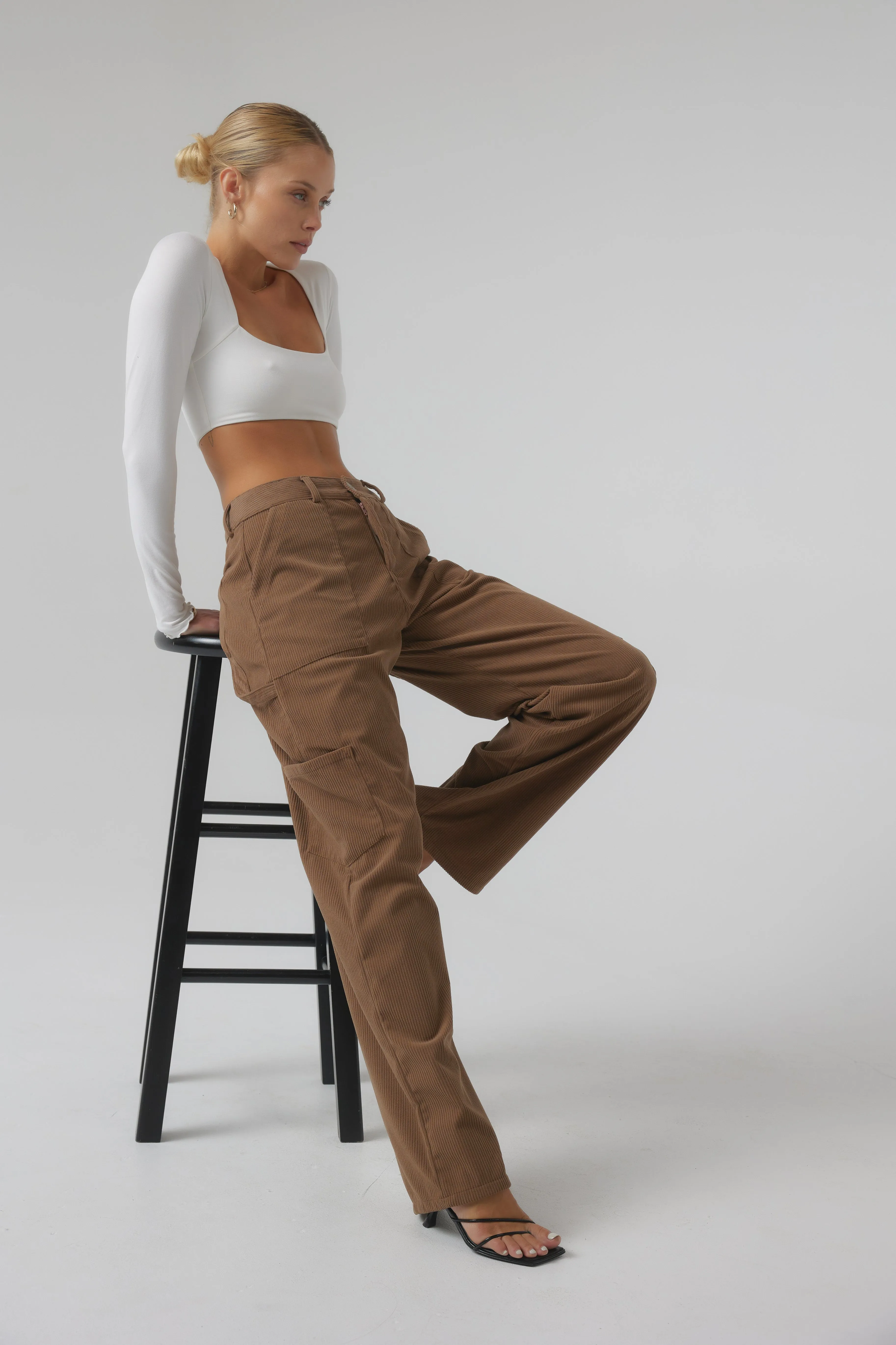 Elsa Cargo Pant in Espresso