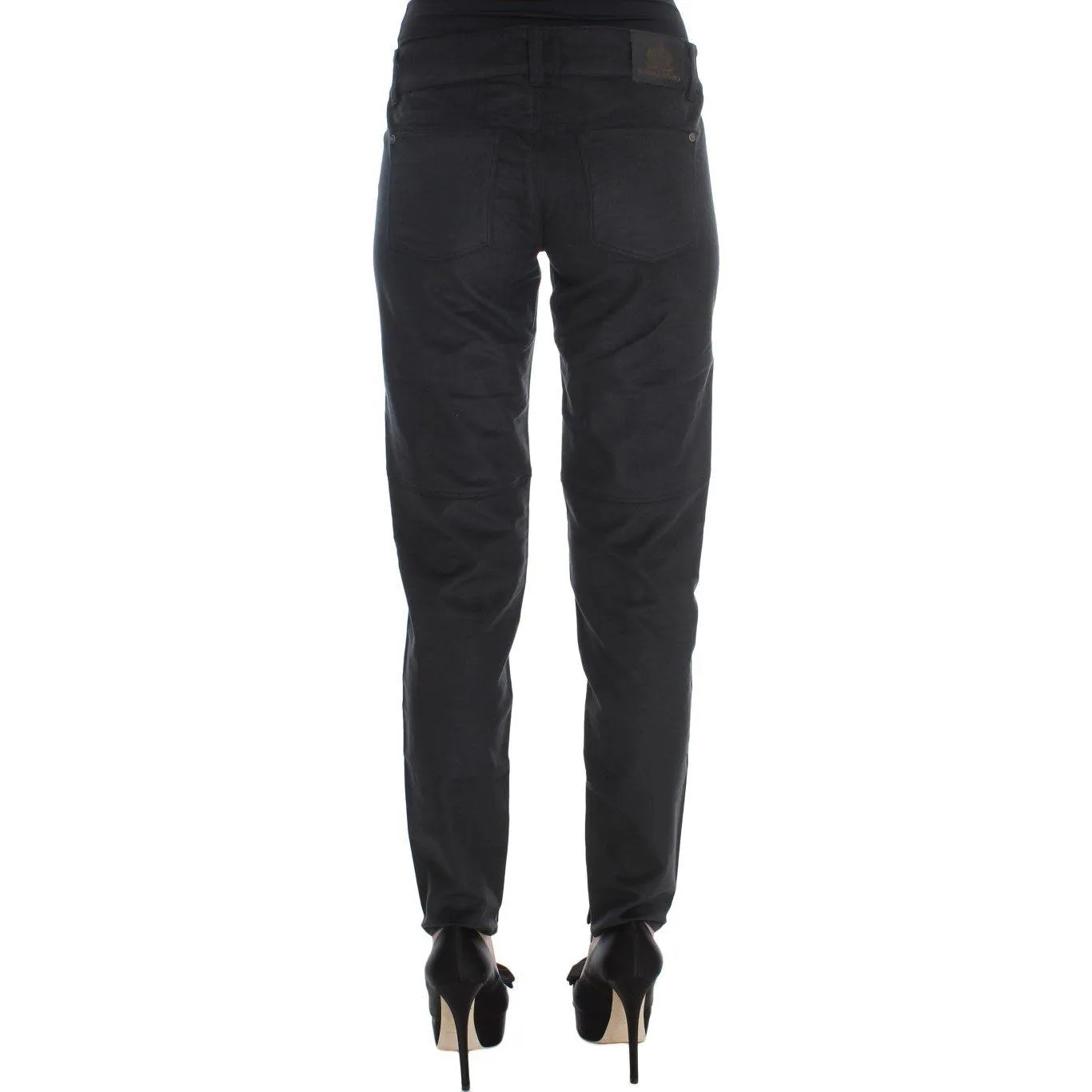 Ermanno Scervino Chic Black Regular Fit Trousers