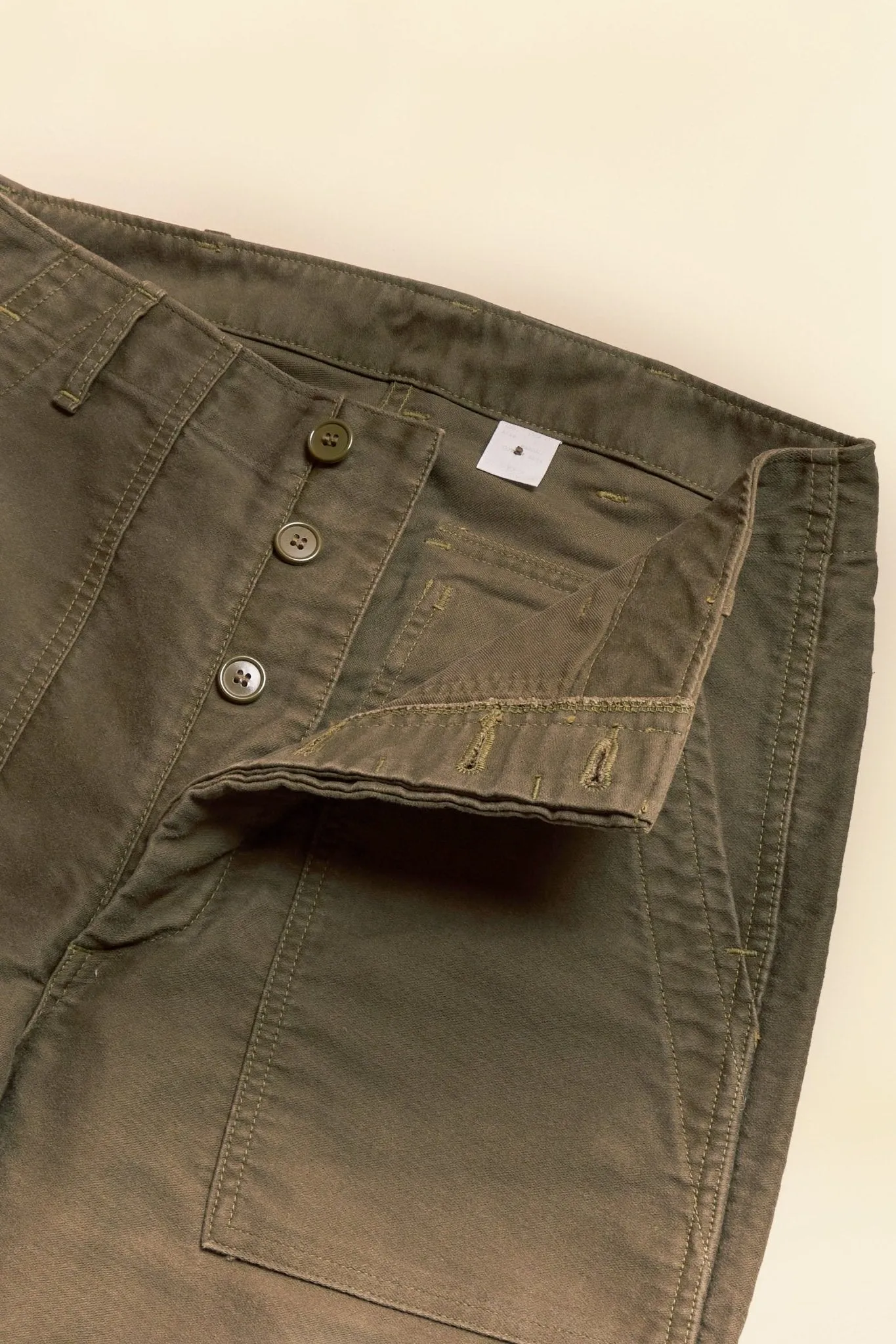 Fullcount French Moleskin Utility Trouser - Olive