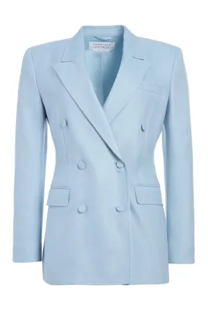 Gavin Blazer in Stone Blue SIlk Virgin Wool