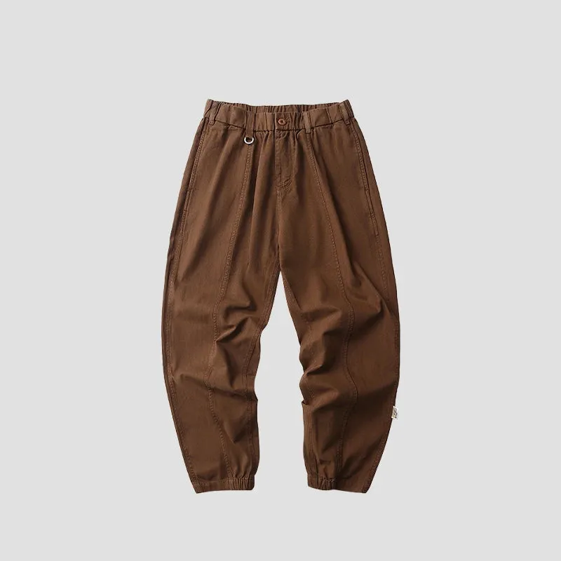 High Quality Brown Cargo Pants Men's Streetwear