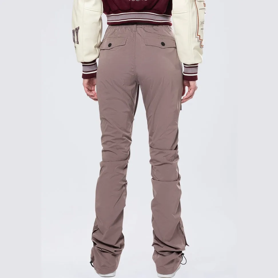 High Rise Stacked Utility Pants - Smokey Mauve