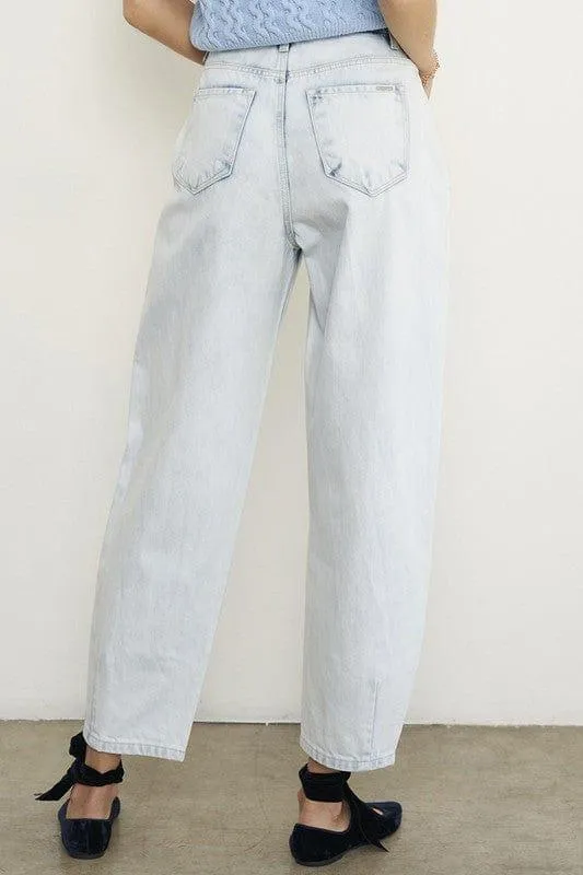 High Waisted Slouchy Ankle Jeans