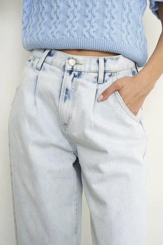 High Waisted Slouchy Ankle Jeans