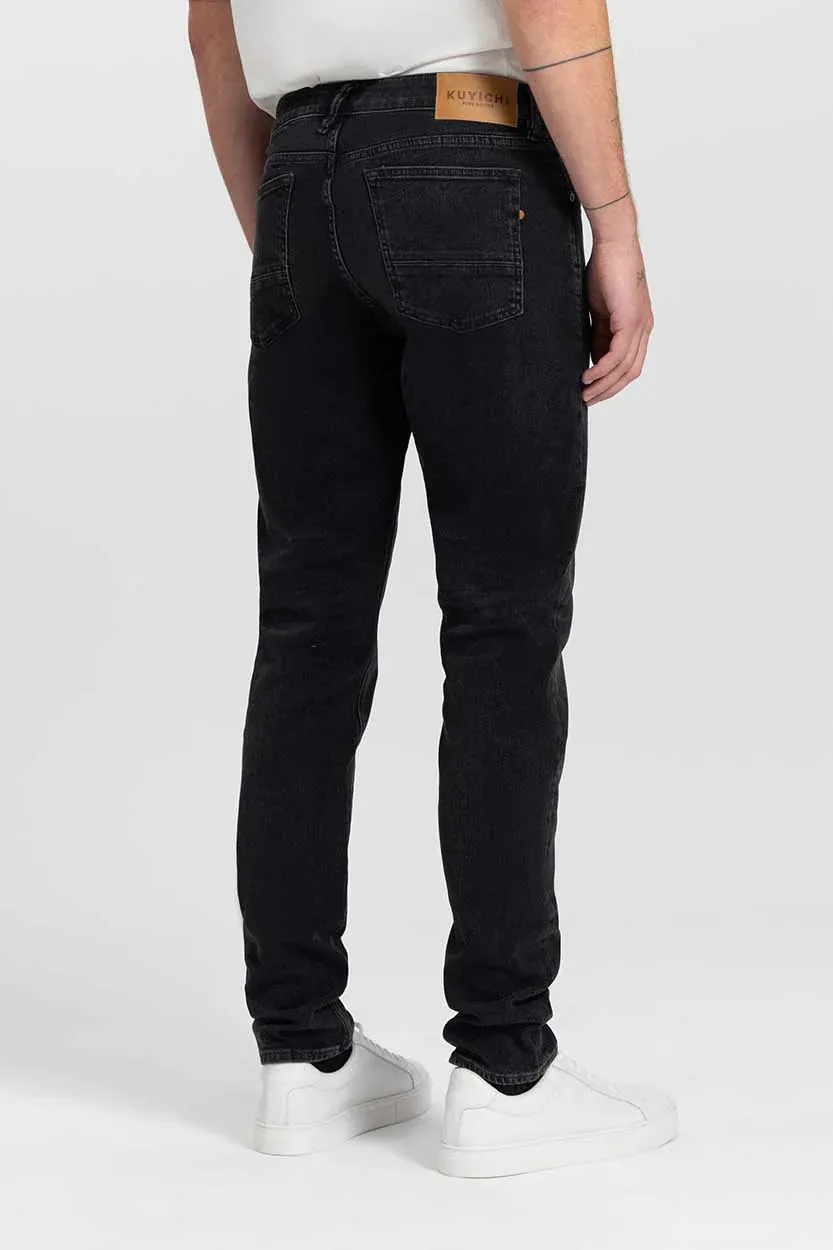 KUYICHI Jim regular slim jeans vintage black men