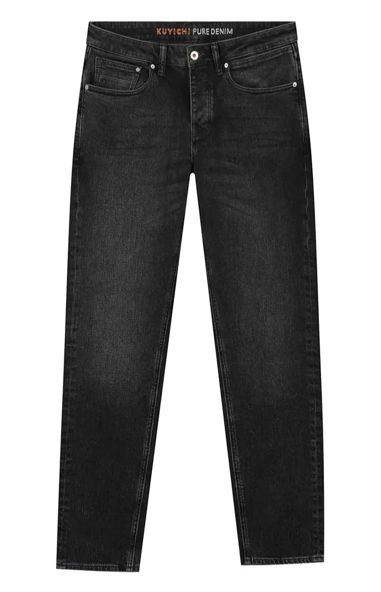 KUYICHI Jim regular slim jeans vintage black men