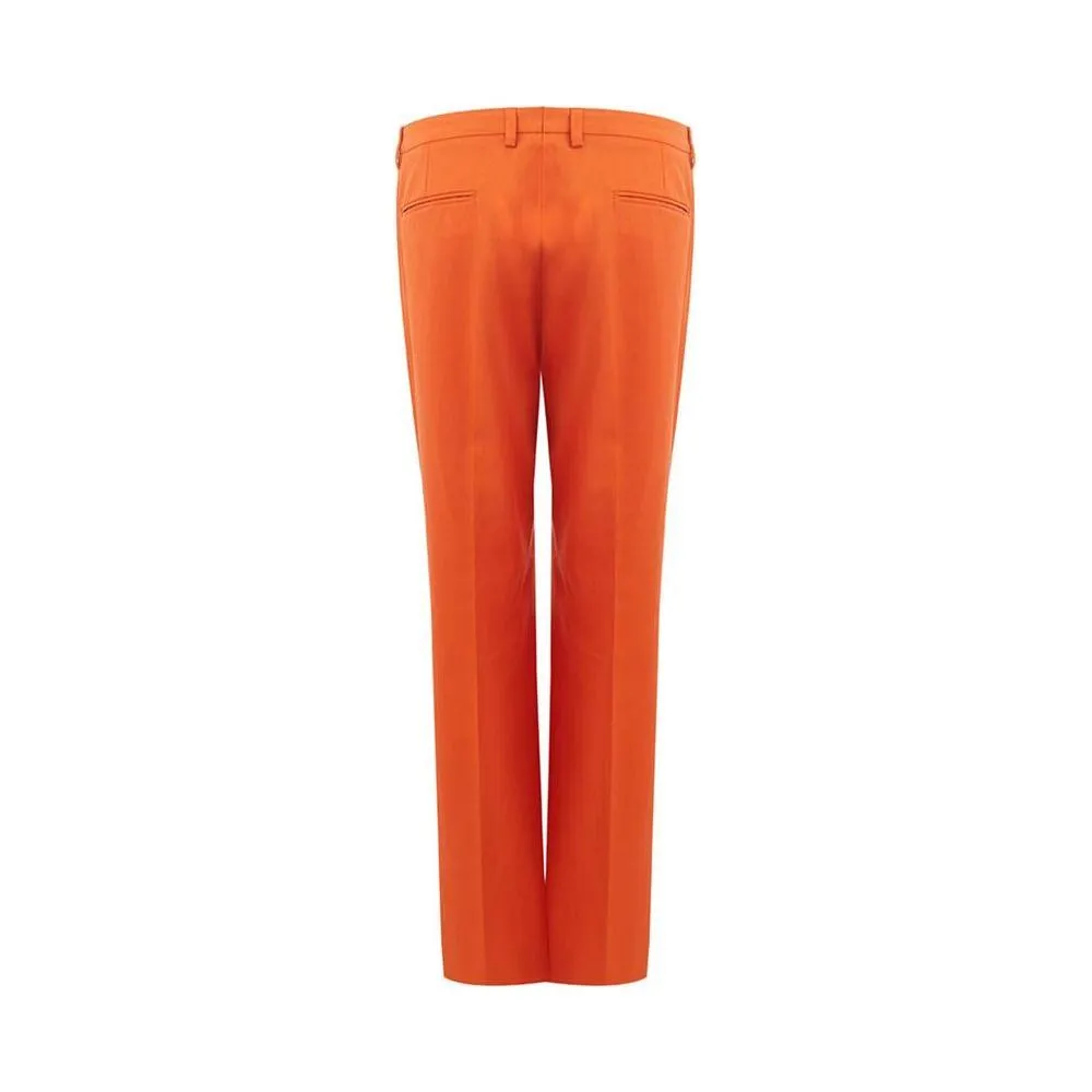 Lardini Elegant Cotton Orange Pants