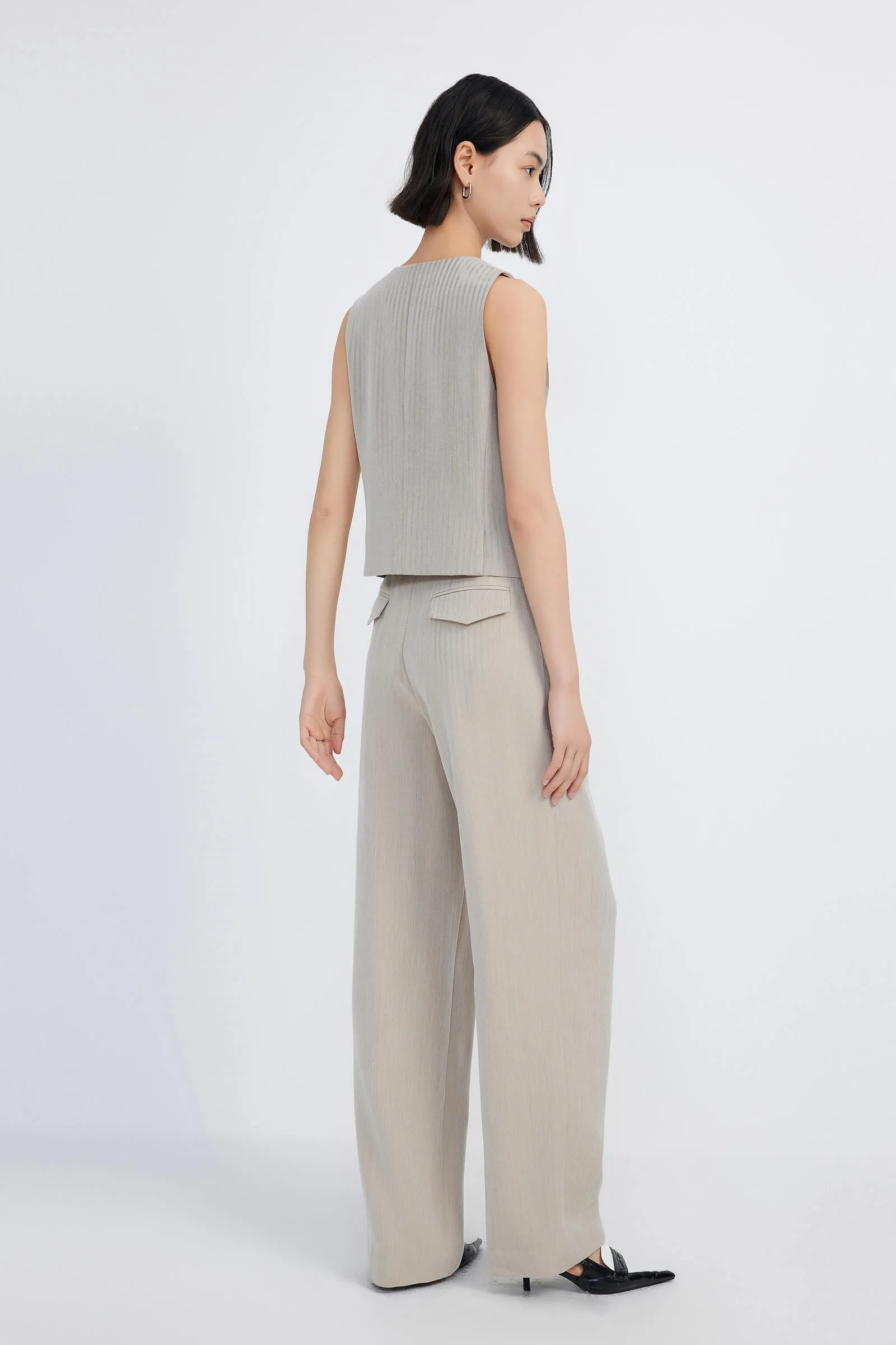 LILY Straight Wide-Leg Casual Pants