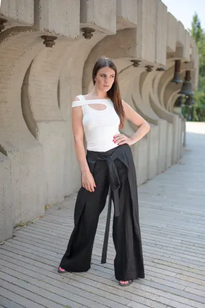 Linen Wrap Pants