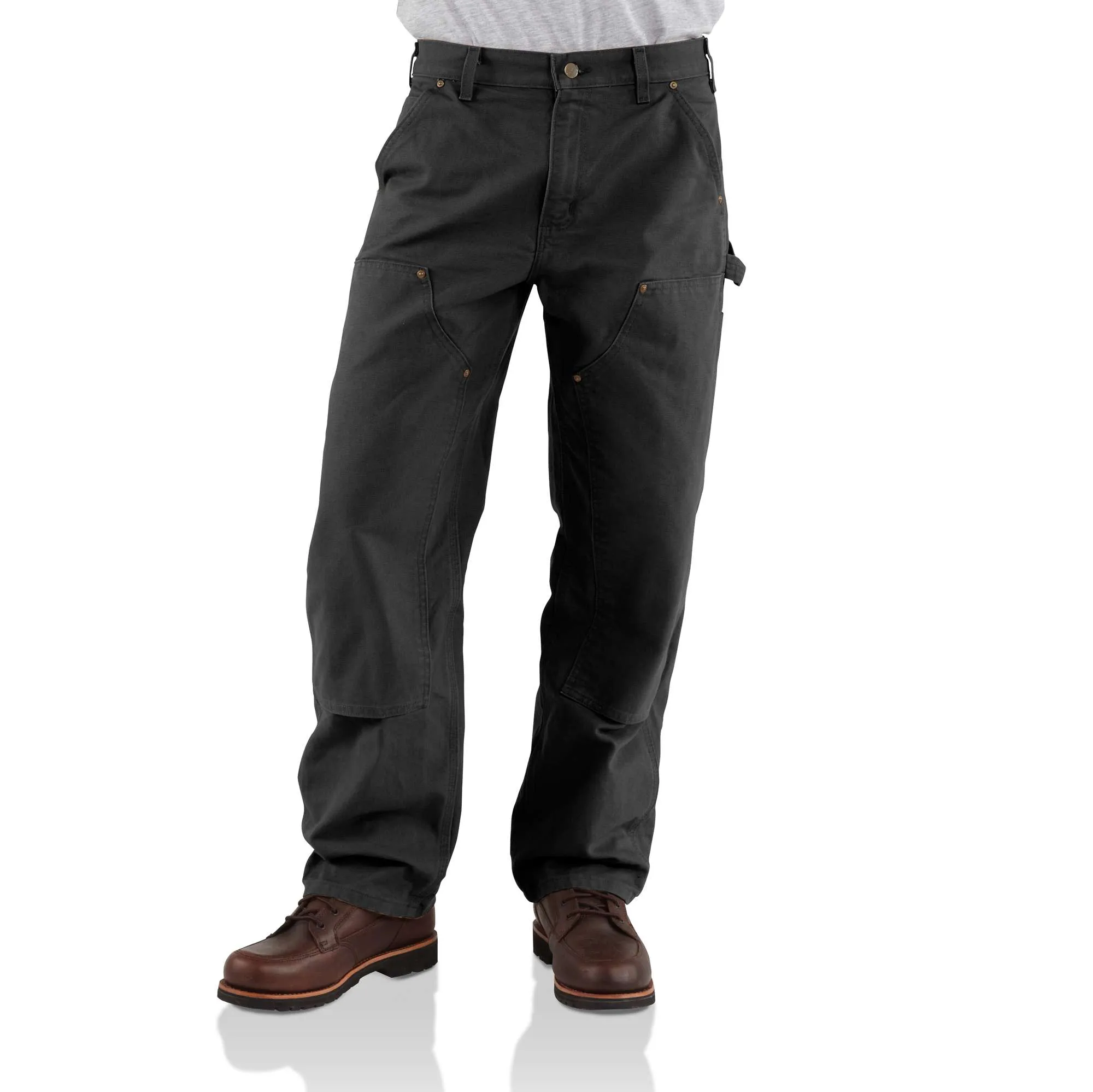 Loose Fit Washed Duck Double-Front Utility Work Pant