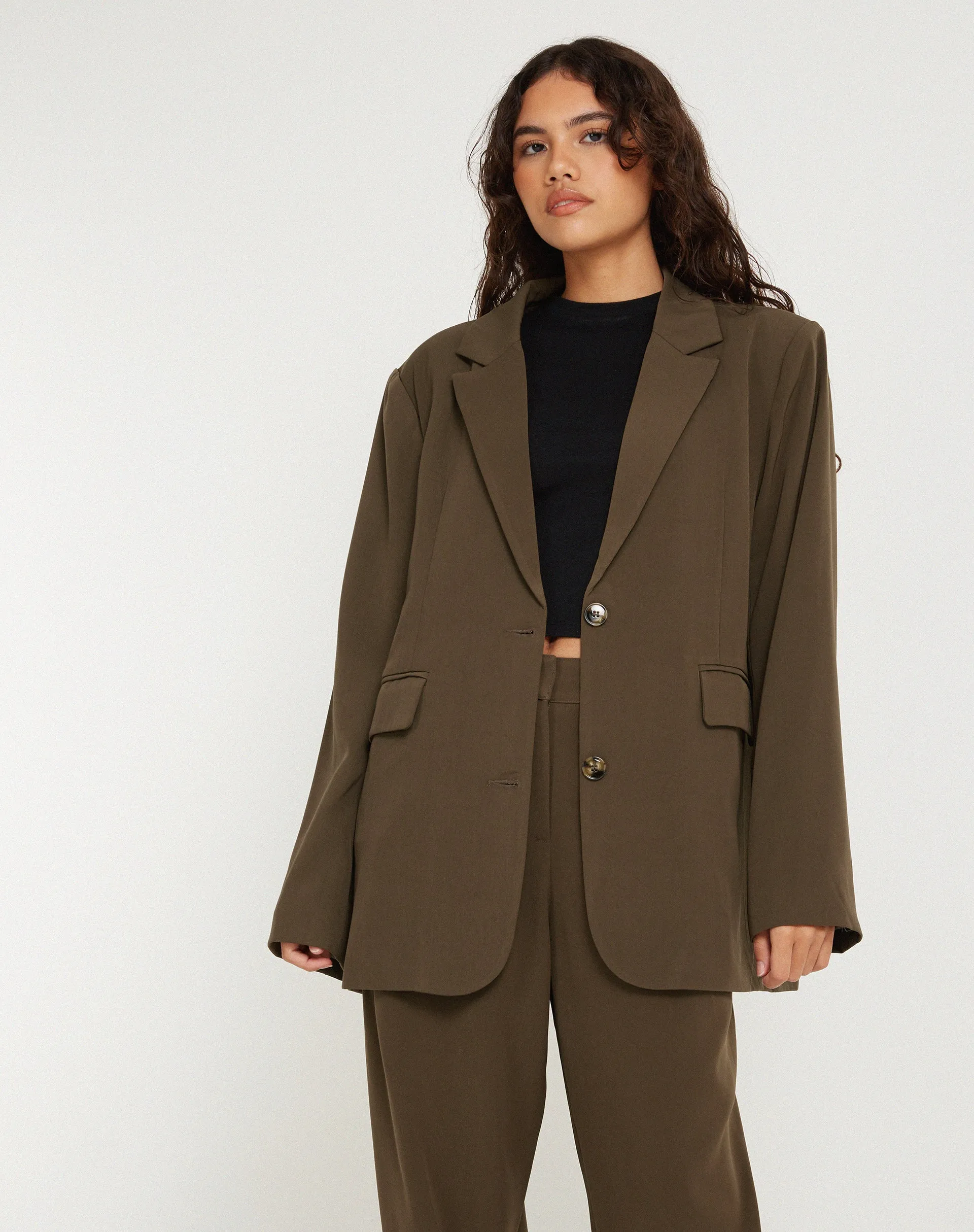 Maiwa Blazer in Tailoring Truffle