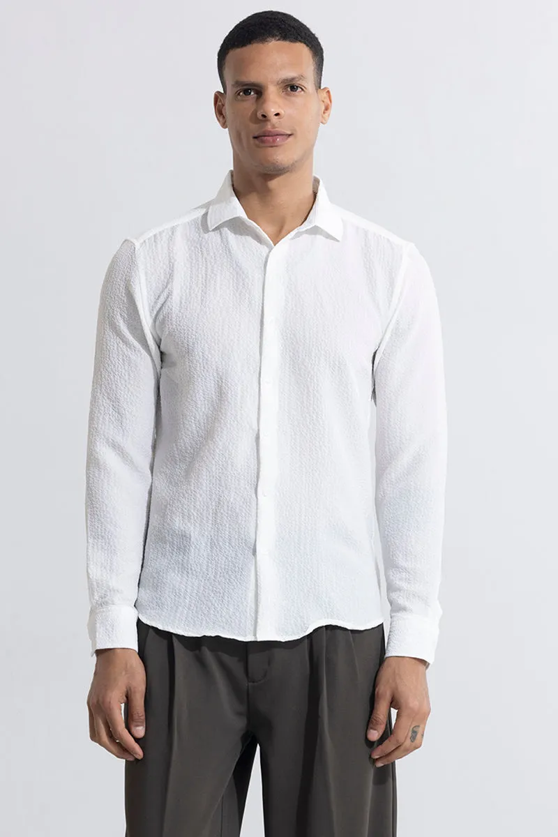 Mash Wrinkle White Shirt