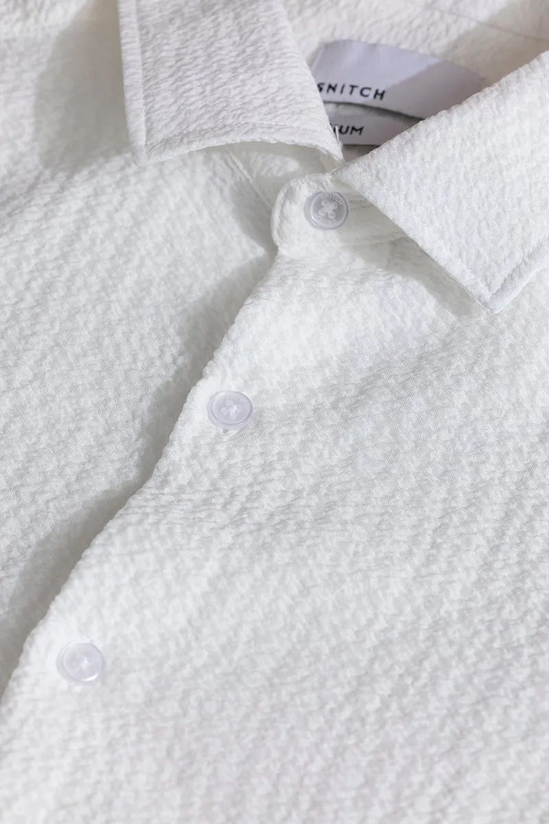 Mash Wrinkle White Shirt