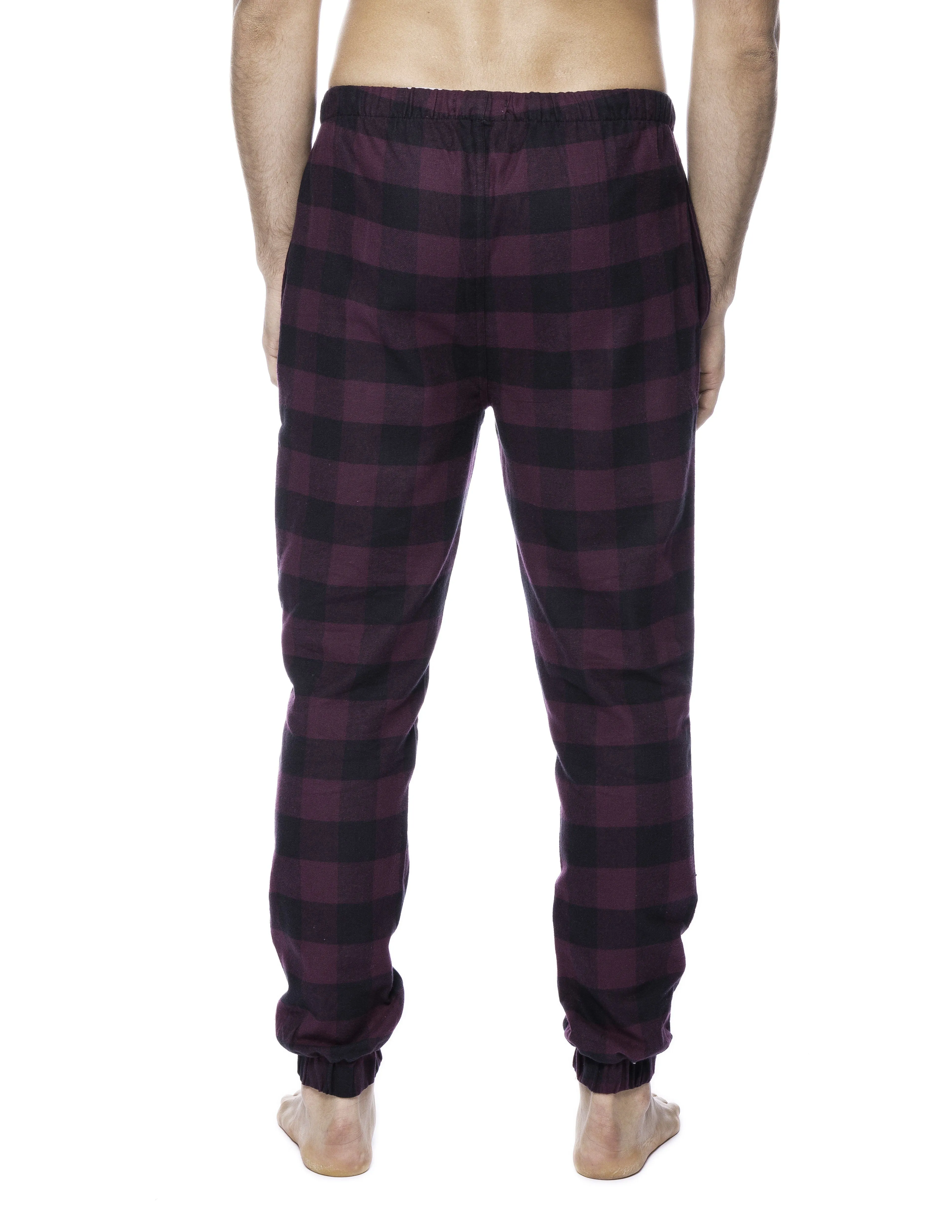 Mens 100% Cotton Flannel Jogger Lounge Pants