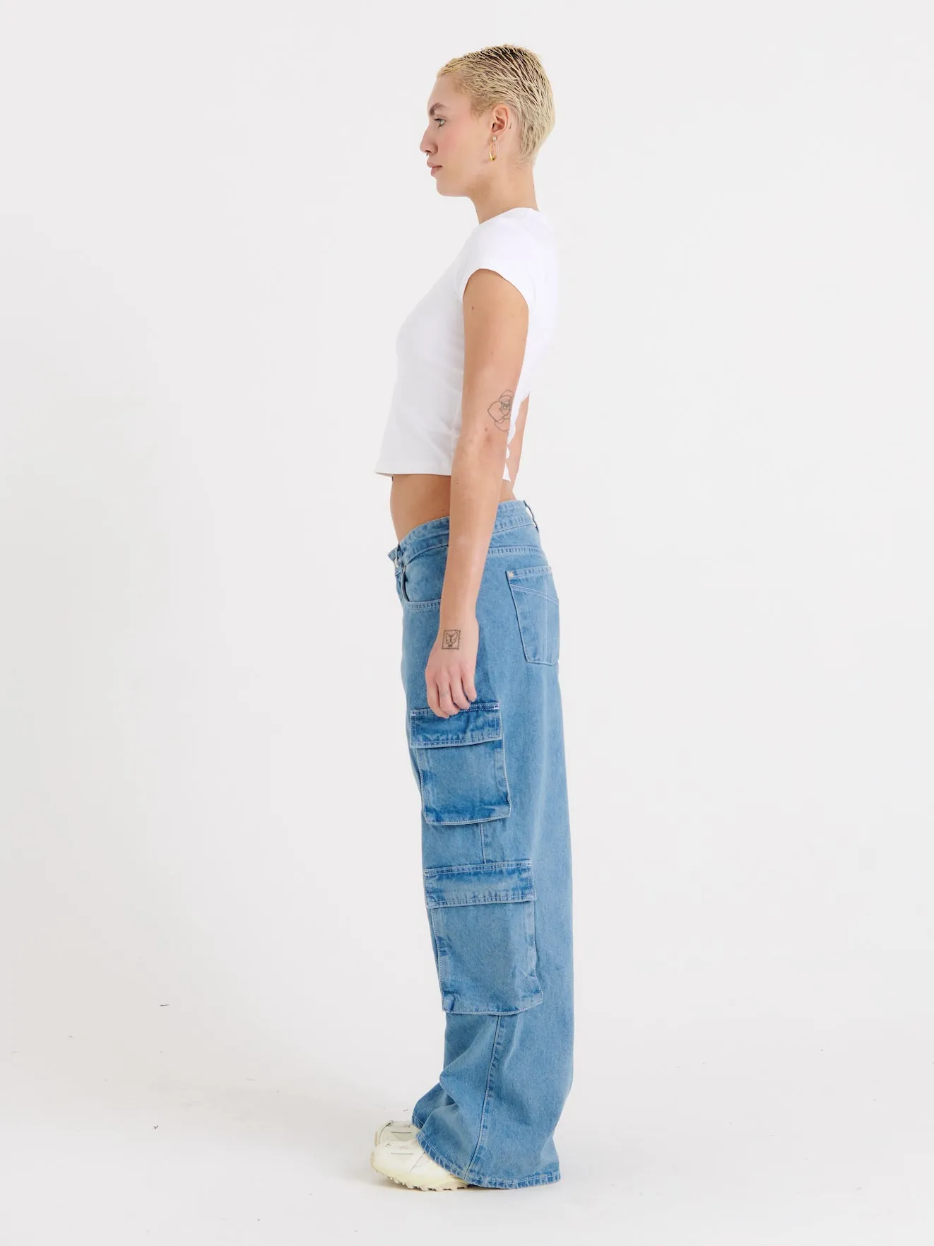 Organic Combat Release Jean Light Blue