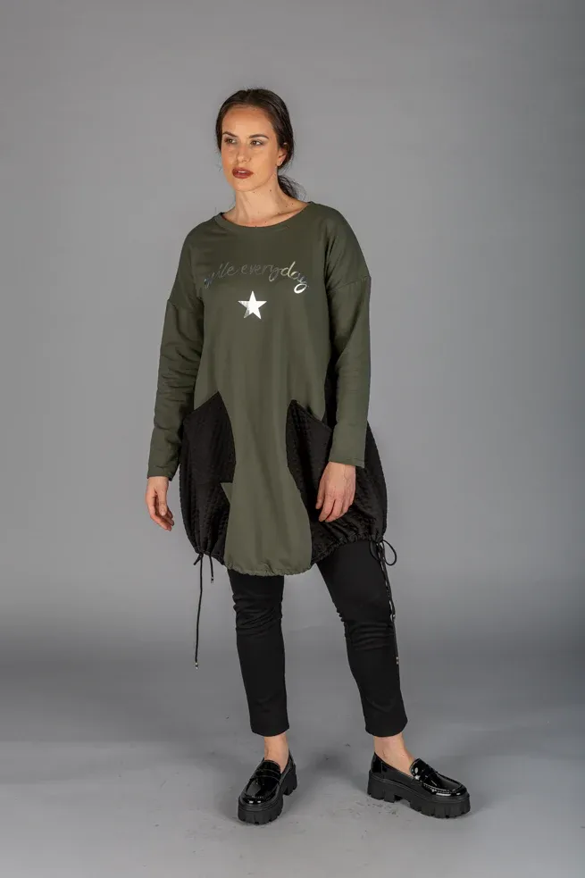 Paolo Tricot Sale, SD20164 Long Tunic SweatShirt 50% Off Regular Price