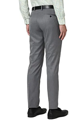 Peter England Men's Slim Work Utility Pants (PETFOSLB936447_Light Grey_30)