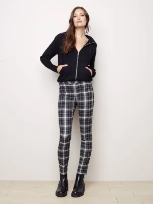 PLAID PULL-ON PANTS