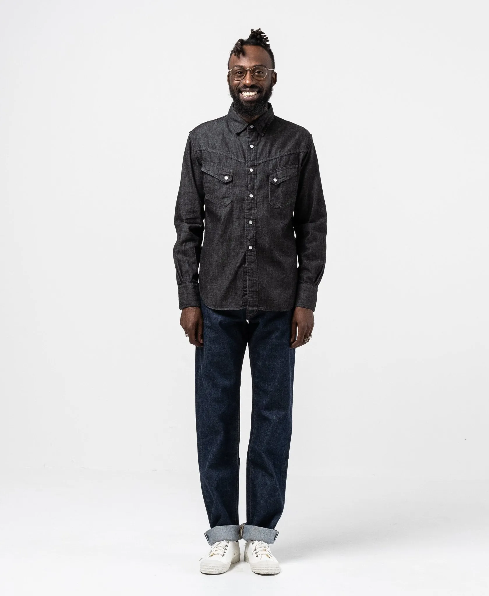 Ranchman Shirt Black Denim