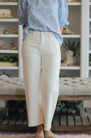 Risen Crop Wide Leg Pants