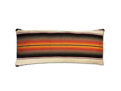 Saltillo Serape Long Rectangular Pillow -Brown