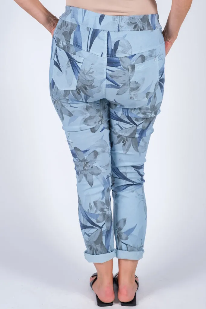 Sierra Floral Pull-On Pant (PL182F)