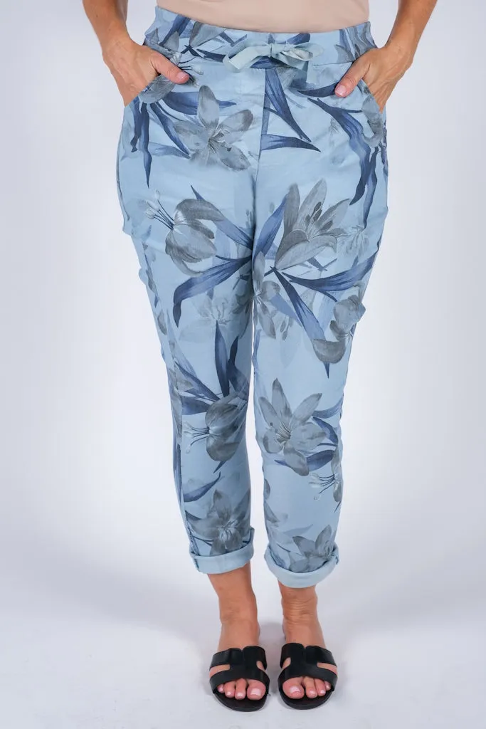 Sierra Floral Pull-On Pant (PL182F)