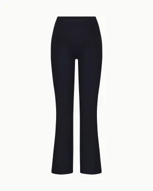 Sueded Stretch Low Rise Pant | Black