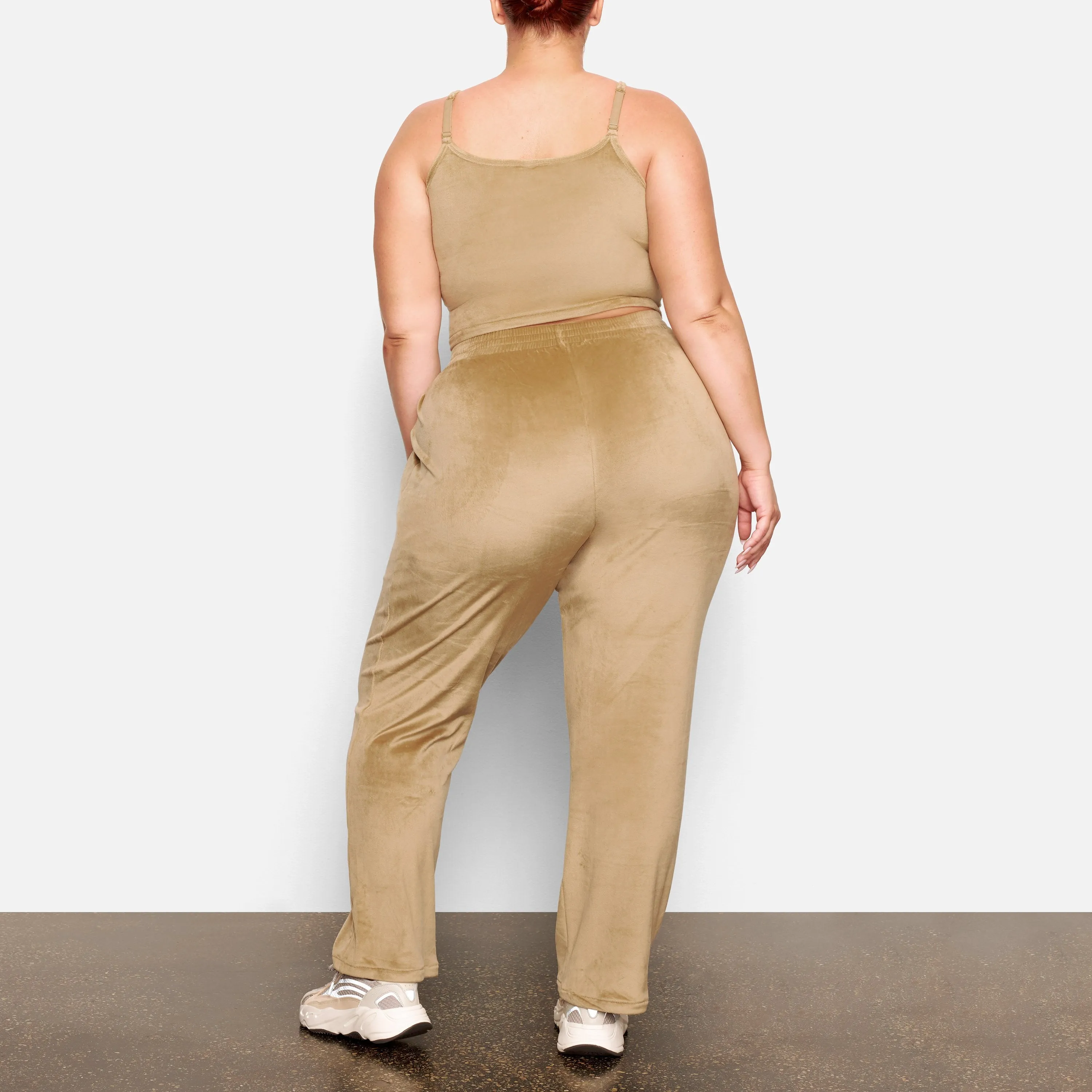 VELOUR TRACK PANT | GOLD