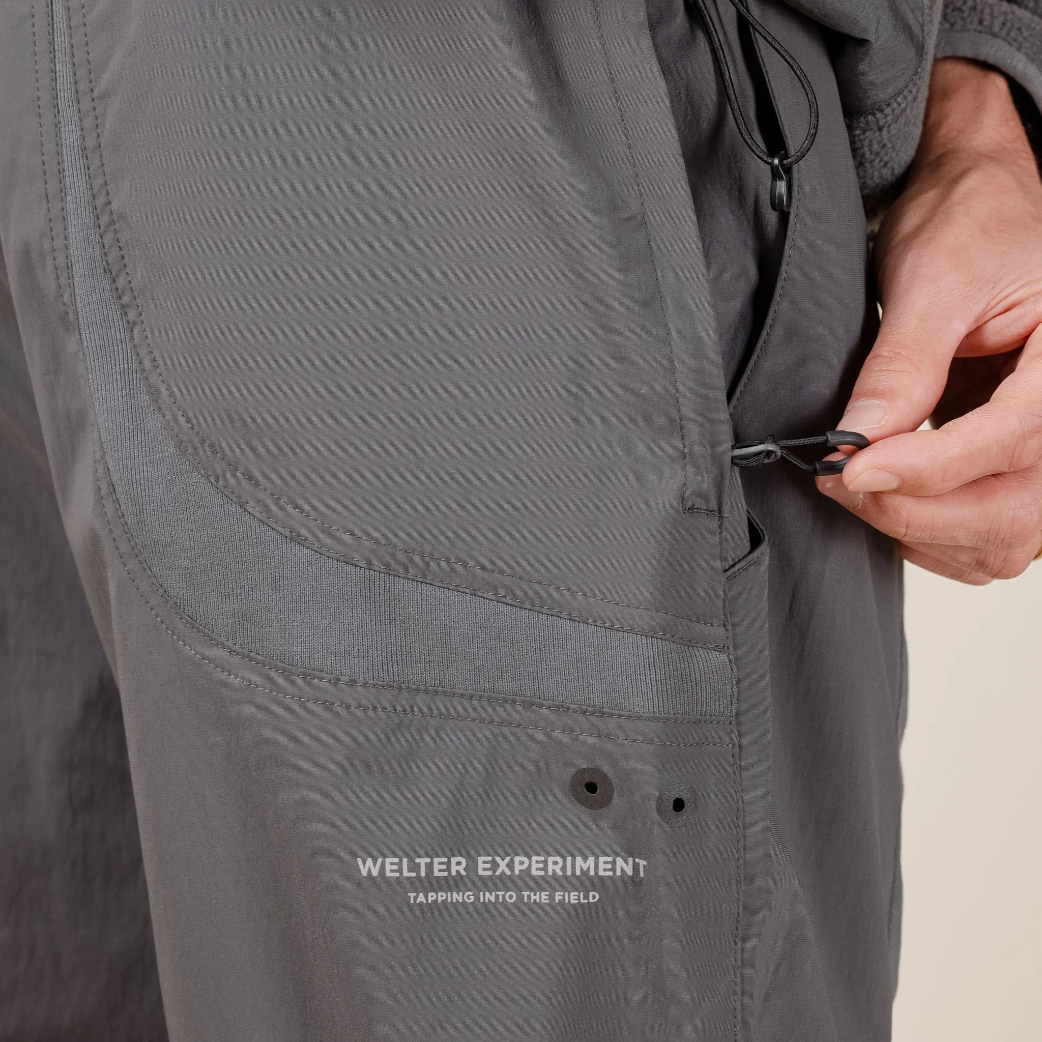 Welter Experiment - WP023 Basic Slit Pants - Charcoal Grey